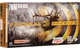 Federal P7RN Premium 7mm Rem Mag 160 gr Barnes Triple-Shock X - 20rd Box