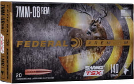 Federal P708C Premium 7mm-08 Rem 140 gr Barnes Triple-Shock X - 20rd Box