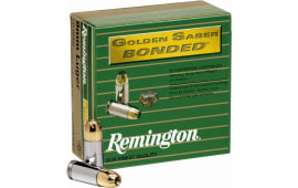 Remington Ammunition 29343 Golden Saber Bonded 9mm Luger 147 gr Brass Jacket Hollow Point (BJHP) - 20rd Box