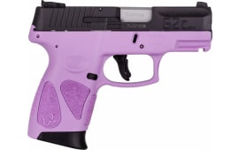 Taurus 1G2C93112LP G2CB 9MM Pistol, 12 Round, Black Slide-Light Purple Frame