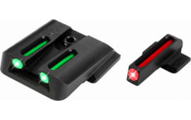 TruGlo TG-131MP1 Fiber-Optic  Square Red Front, Green Rear with Black Finished Frame for S&W M&P Shield EZ 380