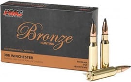 PMC 308SP Bronze 308 Win 150 gr Pointed Soft Point (PSP) - 20rd Box