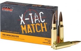 PMC 308XM X-Tac Match 308 Win 168 gr Open Tip Match (OTM) - 20rd Box