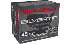 Winchester Ammo Silvertip 45 Colt 225 GR Jacketed Hollow Point - 20rd Box