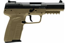 FN 3868929352 Five-seveN Single 5.7mmX28mm 4.8" 10+1 3 Mags FDE Poly Grip