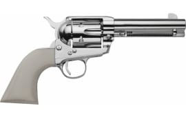 Traditions SAT73131 1873 SAFrontier Nickel 45 Colt (LC) 4.75" 6 White PVC Nickel