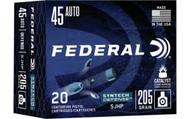 Federal S45SJT1 Syntech Defense 45 ACP 205 gr Segmented Jacketed Hollow Point (SJHP) - 20rd Box