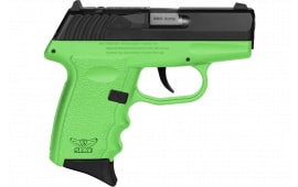 SCCY Industries CPX3CBLGRDRG3 CPX-3 RD 10+1 2.96" Lime Green Polymer/Serrated Black Nitride Stainless Steel Slide/Finger Grooved Lime Green Polymer Grip