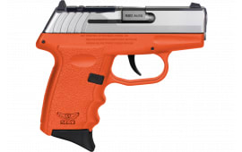 SCCY Industries CPX3TTORRDRG3 CPX-3 RD 10+1 2.96" Orange Polymer/Serrated Stainless Steel Slide/Finger Grooved Orange Polymer Grip
