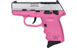 SCCY Industries CPX4TTPKRDRG3 CPX-4 RD 10+1 2.96" Pink Polymer/Serrated Stainless Steel Slide/Finger Grooved Pink Polymer Grip