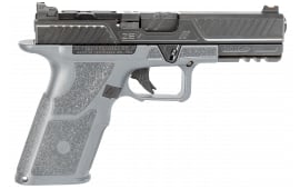 ZEV OZ9-STD-COM-G OZ9 Combat 9mm Luger 4.49" 17+1 (2) Combat Gray Frame Black Steel Slide with Optics Cut Aggressive Textured Combat Gray Polymer Grips
