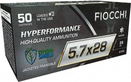 Fiocchi 57JF35 Hyperformance 5.7x28mm 35 GRJacketed Frangeable (JF) - 50rd Box