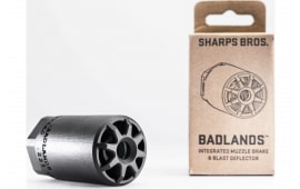 Sharps Bros BAD01 Badlands 17-4 Stainless Steel with 1/2"-28 tpi Threads 3"L 1.50"D for Multi-Caliber (.223-.354) Full-Auto Rated