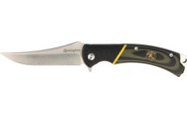 Remington 15632 Hunter D2 Trailing Point Folding Plain Stainless Steel Blade Multi-Color G10 Handle Includes Sheath