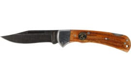 Remington 15646 Backwoods Lock Back Stonewashed Carbon Steel Blade Coffee Brown w/Remington Medallion Bone Handle