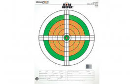 Champion Targets 45762 Score Keeper Sight-In Bullseye Paper Hanging 100 yds Small Bore Rifle Fluorescent Green & Orange/White 12 PK