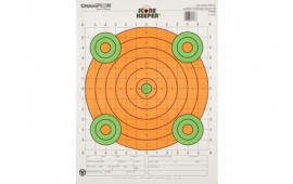 Champion Targets 45796 Score Keeper Sight-In Bullseye Paper Hanging 100 yds Pistol/Rifle Large Green/Orange 12 PK