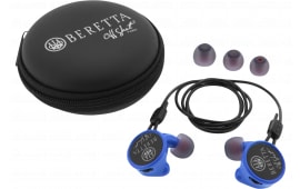 Beretta CF081A215605B5 Mini Headset Comfort Plus 32 dB, Blue Ear Buds with Black Cord
