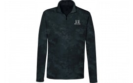 Hornady Performance 1/4 Zip Long Sleeve Shirt Black 3XL, 85% Polyester 15% Spandex, Chest Logo.