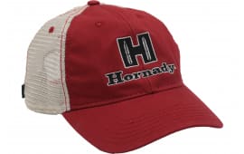 Hornady Mesh Cap Red/White Structured Adjustable Snapback – Apparel One Size Fits Most.
