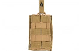 Advance Warrior Solutions AROTSMPTN Single Mag Pouch Open Top Tan, Molle Attachment for AR Style Mags