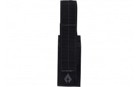 Advance Warrior Solutions PSMPBL Single Mag Pouch Pistol Black Polyester, Molle Attachment