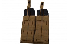 Advance Warrior Solutions AROTTMPTN Double Mag Pouch Open Top Tan, Molle Attachment for AR Style Mags