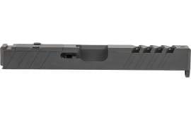 TacFire Replacement Slide 40 S&W Graphite Black Cerakote Stainless Steel with Optics Cut & Slide Ports for Glock 22 Gen3