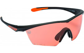 Beretta OC031A2354039FUNI Clash Shooting Glasses Scarlet Lens Black with Orange Accents Frame
