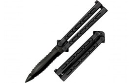 Cold Steel CS-92EAA FGX Balisong 5" Folding Part Serrated Black Griv-Ex Blade & Handle