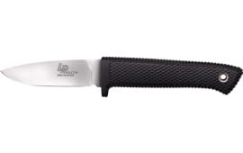 Cold Steel CS-36LPMF Pendleton Mini Hunter 3" Fixed Plain Stone Washed American CPM 3V High Carbon Steel Blade/Black Textured Kray-Ex Handle Includes Sheath
