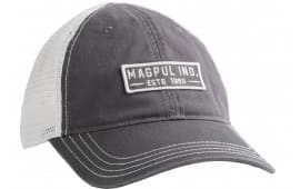 Magpul MAG1260016 Established Garment Trucker Hat Charcoal/White Adjustable Snapback Osfa Embroidered Patch