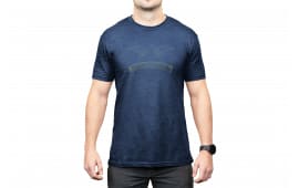 Magpul MAG1268411L Magmouth Navy Heather Cotton/Polyester Short Sleeve Large