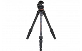 Gunwerks PDG2053 Revic Stabilizer Backpacker Tripod made of Carbon Fiber with Black Finish, 3-50" Vertical Adjustment, Ball Head with Pan, 3 Angle Stops & Interchangeable Rubber/Spike Feet