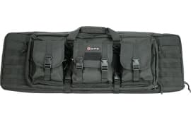 GPS Bags GPSDRC36 Double 36" Black 600D Polyester with 2 Padded Pistol Sleeves, Molle Webbing & Lockable Zippers