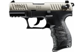 Walther Arms 5120337 P22 Target *CA Compliant* DA/SA 22 LR 5" 10+1 Black Interchangeable Backstrap Grip Nickel/Black