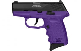 SCCY Industries CPX3CBPURDRG3 CPX-3 RD 10+1 2.96" Purple Polymer/Serrated Black Nitride Stainless Steel Slide/Finger Grooved Purple Polymer Grip