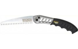 Wicked Tree Gear WTG001 Hand Saw Folding Saw 7" High Carbon Steel Blade Black Overmolded Aluminum Handle