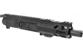 TacFire BU-9MM-4 Pistol Upper Assembly 9mm Luger Caliber with 4" Black Nitride Barrel, Black Anodized 7075-T6 Aluminum Receiver & M-LOK Handguard for AR-Platform Includes Bolt Carrier Group