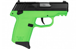 SCCY Industries CPX1CBLGRDRG3 CPX-1 Gen 3 RDR 10+1 3.10" Lime Green Polymer w/Picatinny Rail Serrated Black Nitride SS Slide Lime Green Polymer Grip