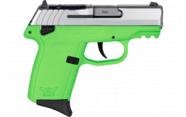 SCCY Industries CPX1TTLGRDRG3 CPX-1 Gen 3 RDR 10+1 3.10" Lime Green Polymer w/Picatinny Rail Serrated SS Slide Lime Green Polymer Grip