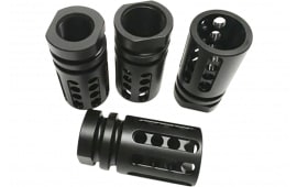 Bowden Tactical J1348328 Flash Hider made of Black Nitride Finish 4140 Steel with 1/2"-28 tpi Threads & 4" OAL for Multi-Caliber (Up to 9mm)