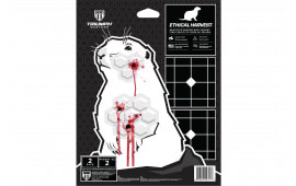 Triumph Systems 030812011 Ethical Harvest Reactive Target Prairie Dog Corrugate Hanging Rifle 11"H x 8.5"W Black/White Impact Enhancement Yes Red 2 Pack
