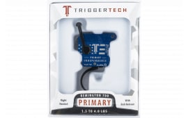 TriggerTech X33SRB14TBC Primary Independence Trigger Remington 700 Red & Blue with White Engraving Single-Stage Curved 1.50-4 lbs