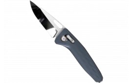 S.O.G SOG12730457 One-Zero XR 3.10" Folding Plain Satin/Polished Cryo CPM S35VN Steel Blade/ Smoke Gray Sculpted Aluminum Handle