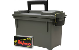 Tula - 9mm Luger FMJ Ammunition,115 Grain, Steel Case, Boxer Primed, Non-Corrosive - 500 Rounds (10 Boxes)  In A Reusable Ammo Can