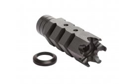 ATI Outdoors A5102251 Shark Muzzle Brake Black Oxide Steel with 1/2"-28 tpi Threads for .223 Cal/5.56 AR-15