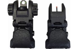 AR-15 Sight Set - Polymer Flip-up Front and Rear Sight - Black