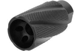 Tacfire Knurled Linear Compensator Sound & Concussion Forwarder For 9mm - 1/2x36 Thread Pitch - Black Nitride - MZ1023-9MM