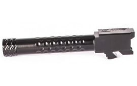 Zev Technologies BBL19DSDLC Match Grade Glock 19 Compatible Barrel, Dimpled, Threaded, Black